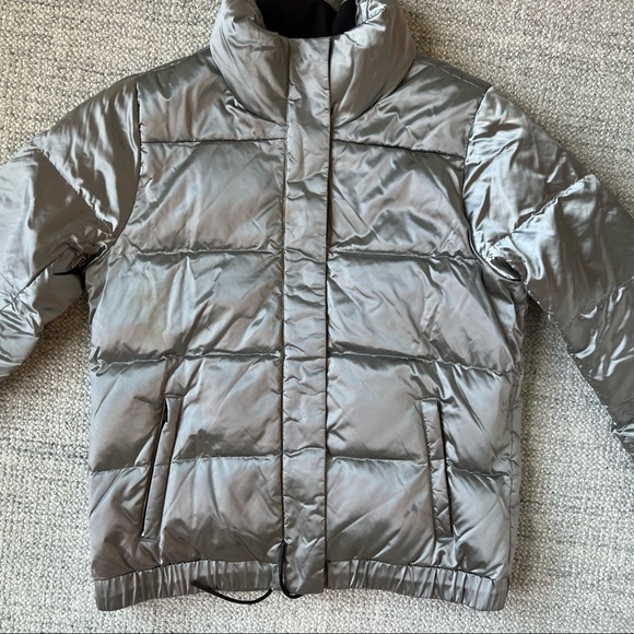 Athleta silver bomber (warm winter) jacket - size medium - Picture 1 of 12